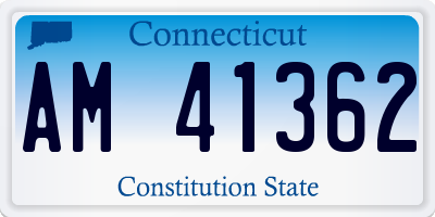 CT license plate AM41362
