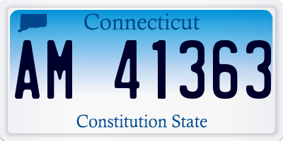 CT license plate AM41363