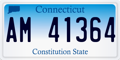 CT license plate AM41364