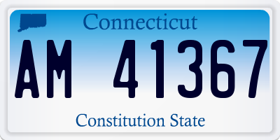 CT license plate AM41367