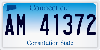 CT license plate AM41372
