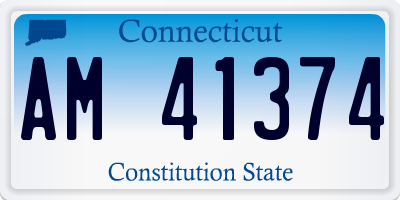 CT license plate AM41374
