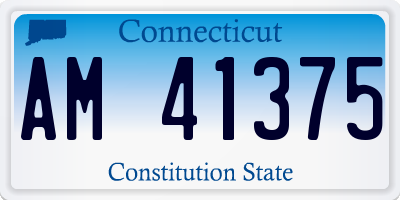 CT license plate AM41375