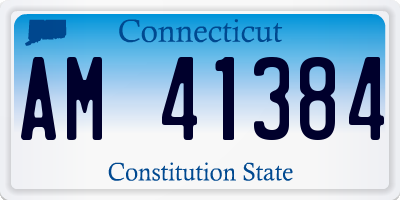 CT license plate AM41384