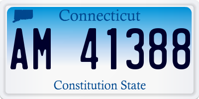 CT license plate AM41388