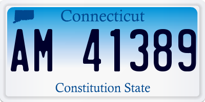 CT license plate AM41389