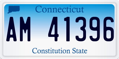CT license plate AM41396