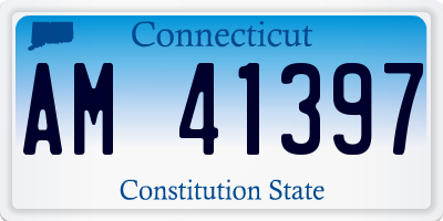 CT license plate AM41397