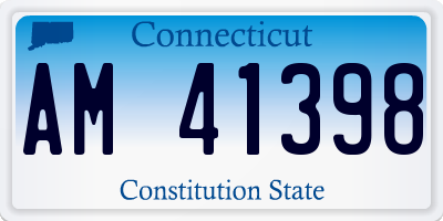 CT license plate AM41398