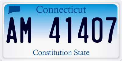 CT license plate AM41407