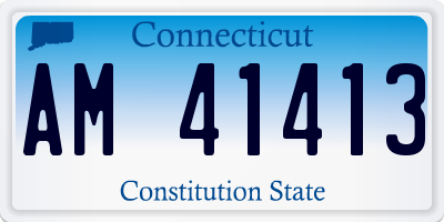 CT license plate AM41413