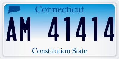 CT license plate AM41414