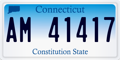 CT license plate AM41417