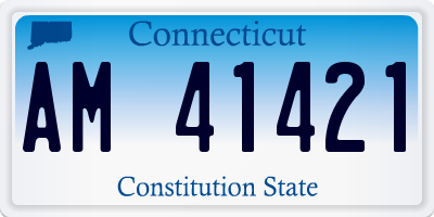 CT license plate AM41421