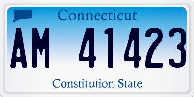 CT license plate AM41423