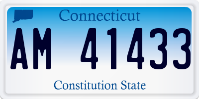 CT license plate AM41433