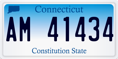 CT license plate AM41434