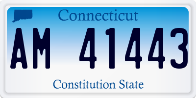 CT license plate AM41443