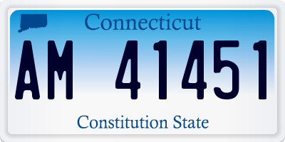 CT license plate AM41451