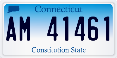 CT license plate AM41461