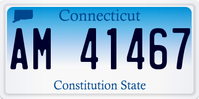 CT license plate AM41467