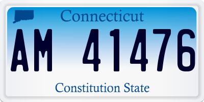 CT license plate AM41476