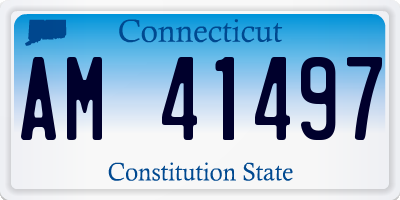CT license plate AM41497