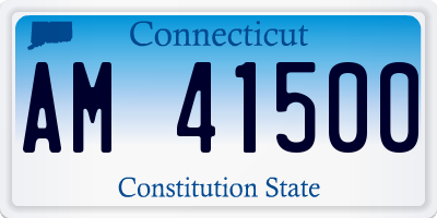 CT license plate AM41500