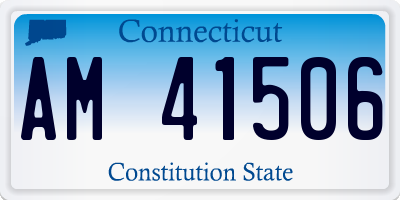 CT license plate AM41506