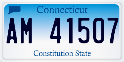 CT license plate AM41507
