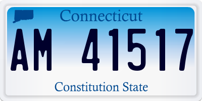 CT license plate AM41517