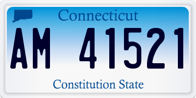 CT license plate AM41521