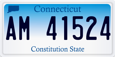 CT license plate AM41524