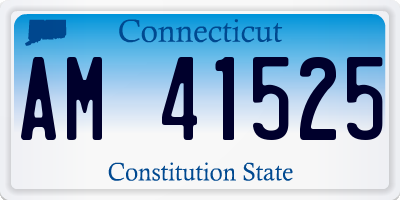 CT license plate AM41525