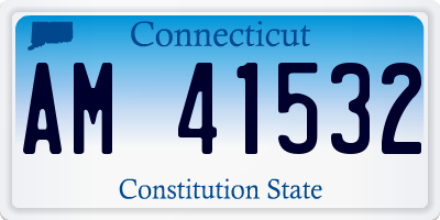 CT license plate AM41532