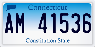 CT license plate AM41536