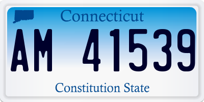 CT license plate AM41539