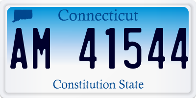 CT license plate AM41544