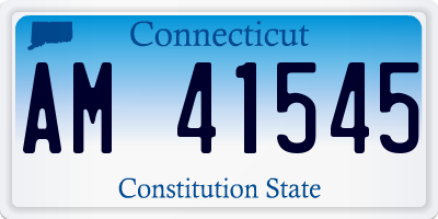 CT license plate AM41545