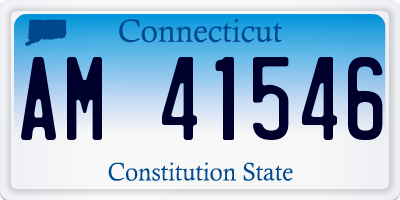 CT license plate AM41546