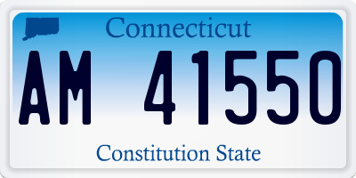 CT license plate AM41550