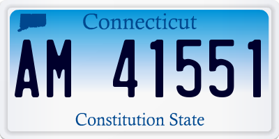 CT license plate AM41551
