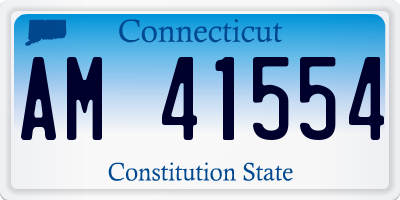 CT license plate AM41554