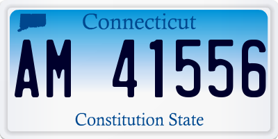 CT license plate AM41556