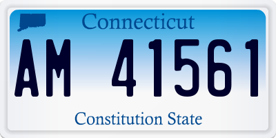 CT license plate AM41561