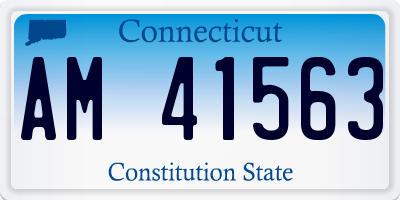 CT license plate AM41563