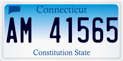 CT license plate AM41565