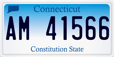 CT license plate AM41566