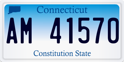 CT license plate AM41570