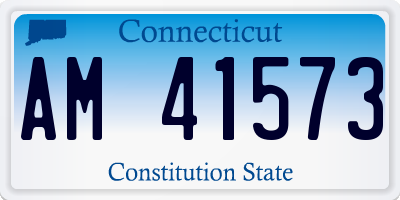 CT license plate AM41573